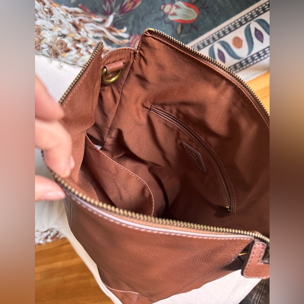 Fossil Brown Leather Backpack - Picture 3 of 5